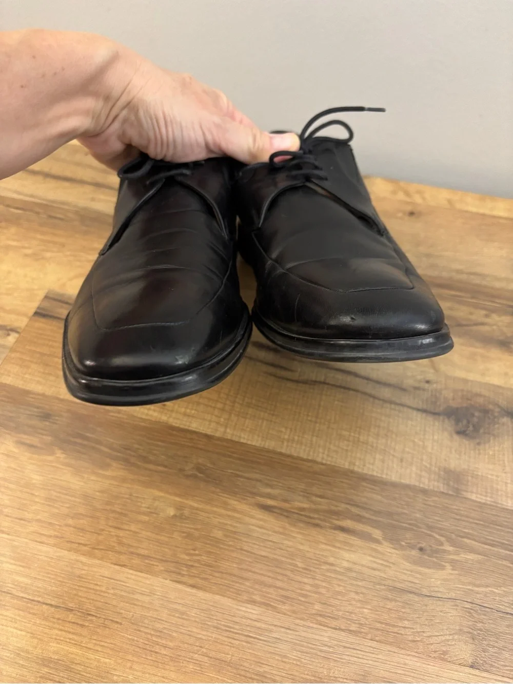 Bruno Magli Bishop Ranuncolo Lace Up Leather Shoes Black Men’s